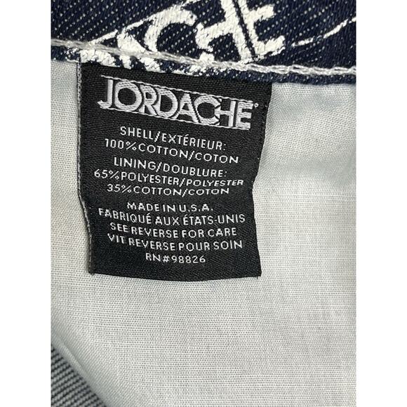 Jordache Jeans Womens 28 Blue Vintage Crop Diagonal Logo Casual‎ Denim Adult - Picture 8 of 13
